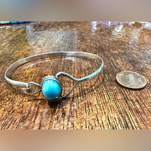 Sterling Silver and Larimar Bracelet